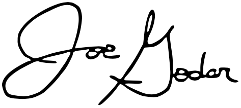 Joe Godar's signature